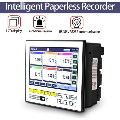 Multichannel Paperless Recorder Chart Data Curve Storage Temperature Pressure Humidity Current Voltage Data Logger