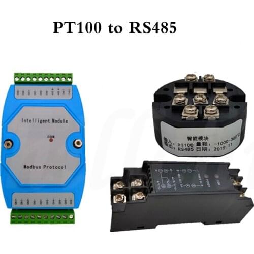 PT100 thermocouple thermal resistance temperature acquisition module PT100 to RS485 MODBUS