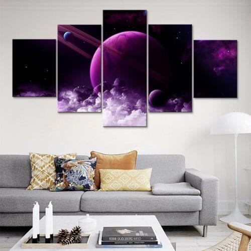 Modular Frame Canvas Print Living Room Wall Picture Poster Home Decoration Planets Cosmos Space Structure Modern Hd Art Painting