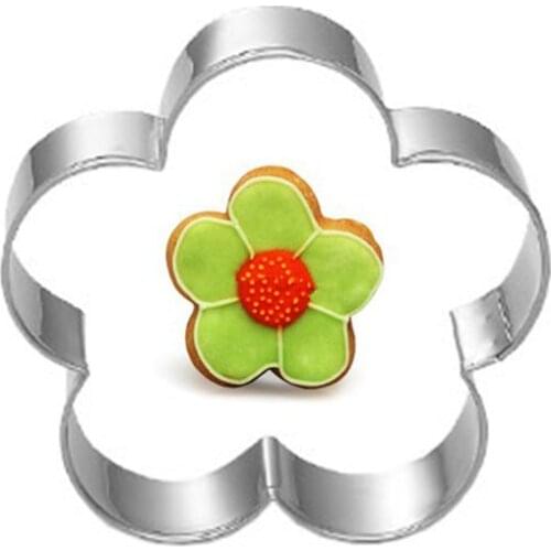 Flower Dough Knife Decoration Cake Fruit Vegetable Biscuit Cookie Cutter Tool Kitchenware Stainless Steel Kitchen Baking Fondant