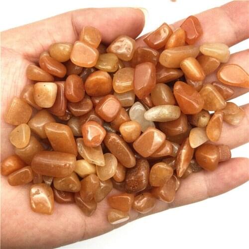 Wholesale 50g 7-9mm Natural Red Aventurine Crystal Jade Polished Tumbled Stones Healing Natural Quartz Crystals