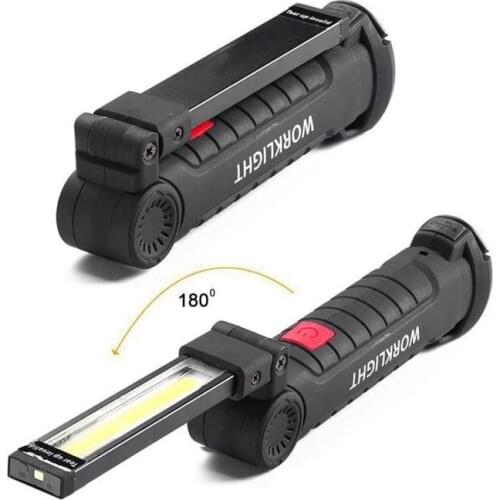 Portable Work Light 5 Mode Car Flahlight Tsorch USB Magnetic Spot Folding Light Lanterns Hanging Hook Lamp For Outdoor Camping