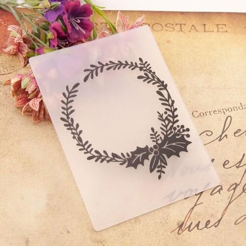 KLJUYP Christmas Garland Plastic Embossing Folders for DIY Scrapbooking Paper Craft/Card Making Decoration Supplies