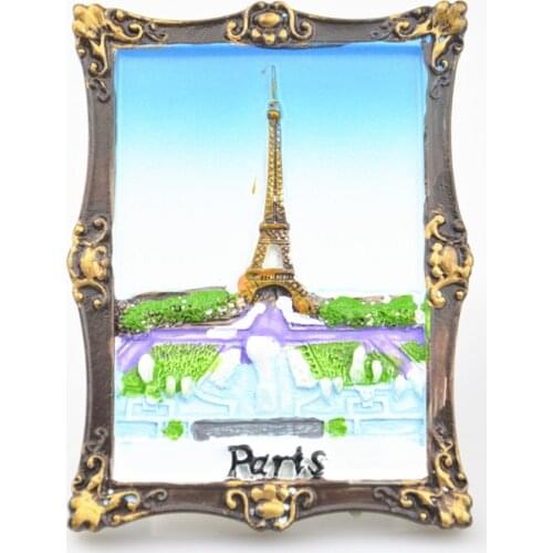 Creative Hand-painted Resin 3D Fridge Magnet Decor Paris Eiffel Tower Landscape Tourism Souvenir Refrigerator Magnetic Stickers