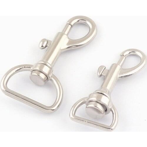 Silver Swivel Clasp Claw for Dog Collar Webbing Buckles Lobster Clasp Trigger Snap Clasp Swivel Hook Handbag Clip Purse Hook