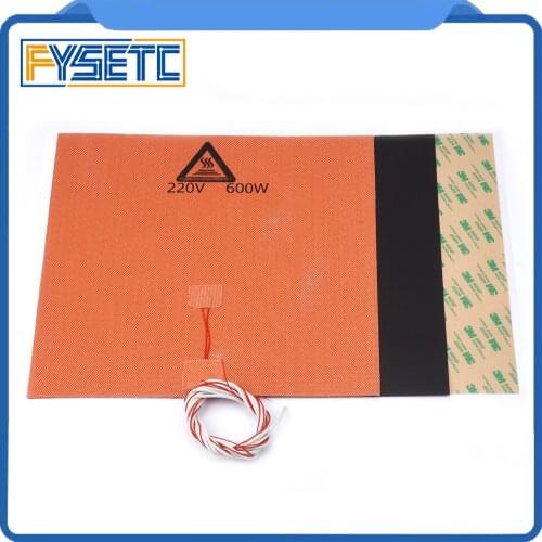 300X300mm 220V 600W Silicone Heater Pad + 0.5/0.8/1mm Frosted Black Build Surface Polyetherimid PEI For TEVO Tornado Lulzbot