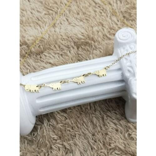 Elephant european and american classic women luxe leopard head necklace steel