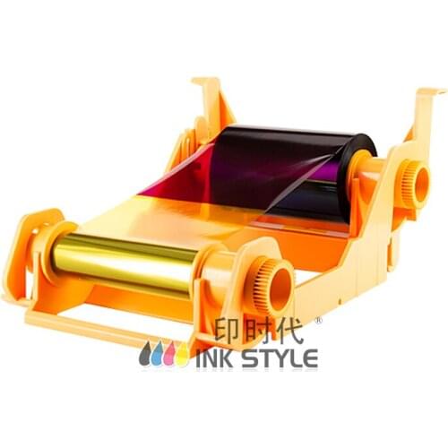 Pack of 2pcs Generic 800017-240 YMCKO 200 images Color Ribbon for Zebra P100i P100m P110i P120i Card Printer