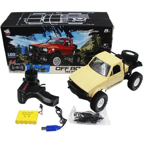 WPL C14 1:16 Radio RC Military Truck 4 Wheels Drive Remote Control Climb Off-Road Metal Vehicle Toys Car RTR Metal Shaft traxxas