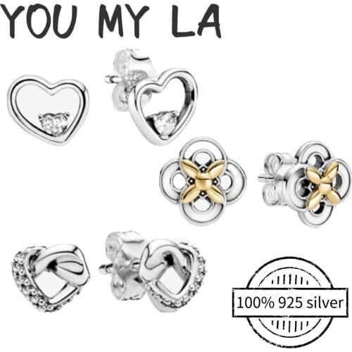 925 Sterling Silver Pando Timeless Earring Elegance Radiant Teardrops Earring With Crystal For Women Jewelry Gift High Quality