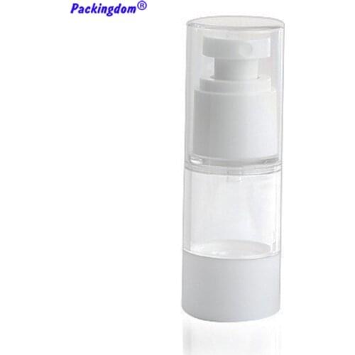 10pcs Empty Plastic Bottle Airless Cosmetic Sample Container Vacuum Lotion Bottles Mini Travel Pump Bottles Small Packaging 15ml