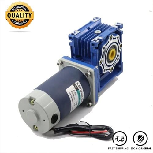 120w 12v 24v DC Worm Gear Reducer Motor NMRV40 DC Gearmotor RV40 Self-Gearing Single-lock Shaft Rotation CW CCW