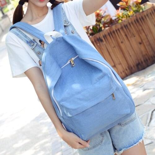 2015 Fashion Women School Backpacks School Bag Backpack Travel Denim Backpacks For Teenage Girls Vintage School Campus Bags