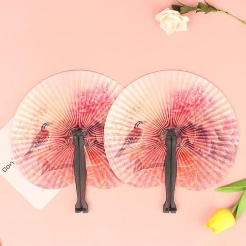 5PCS Home Decor Pattern Chinese Paper Folding Hand Fan Oriental Floral Fancy Fans Random Party Wedding Favors Gift
