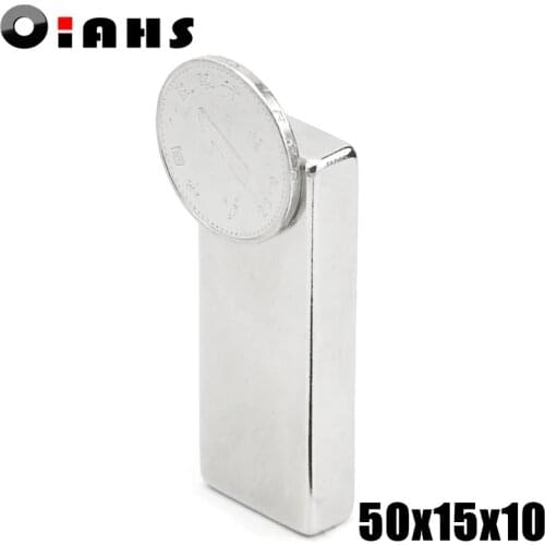 5pcs F50x15x10mm Super Powerful Strong Rare Earth Block NdFeB Magnet Neodymium N35 Magnets F50*15*10mm- Free Shipping