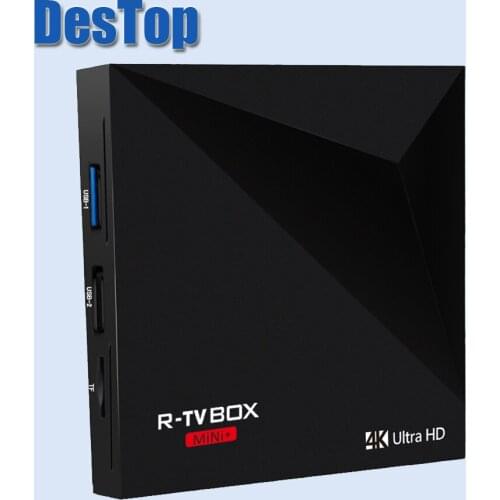 5pcs/lot Android 4K R-TV Box Mini+ Kdplayer 16.1 RK3328 2.4G Wifi OTT Box Ultra HD 10-Bits Android 7.1 os tv box free DHL