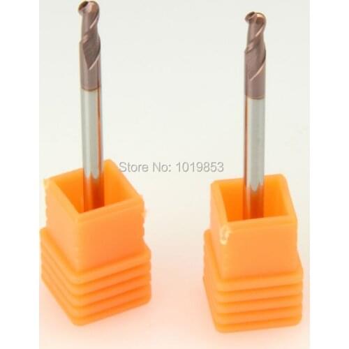 5pcs SLONS S300-R0.75x4x50L HRC55 tungsten solid carbide BALL NOSE end mill milling cutter for steel or copper