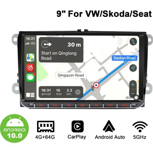 Joying 9inch Android Car Radio For Skoda Yeti/Octavia/Fabia GPS DSP SPDIF Subwoofer Carplay Steering Wheel Control Bluetooth DAB