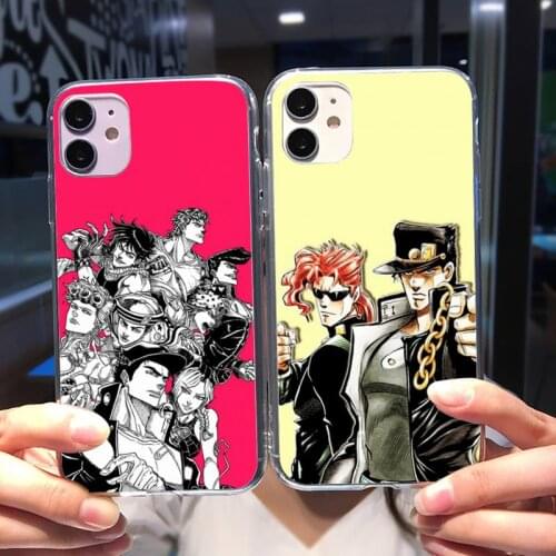 JoJos Bizarre Adventure Phone Case For Iphone11 12 Pro Max SE 2020 6s 7 8 Plus X Xs Max Xr Transparent Soft Cover Coque