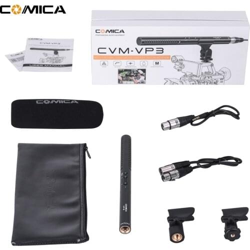 Comica CVM-VP3 Super-Cardioid Condenser Shotgun Microphone, Photography Interview Video Microphone, for camera / camcorder