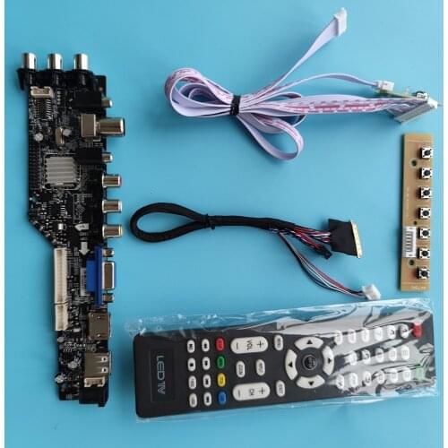 For LP156WH4-TLN1/TLA1/TLN2 screen 1366X768 Controller Board DVB-T/C DVB-T2 Digital LCD TV driver USB AV VGA HDMI-compatible