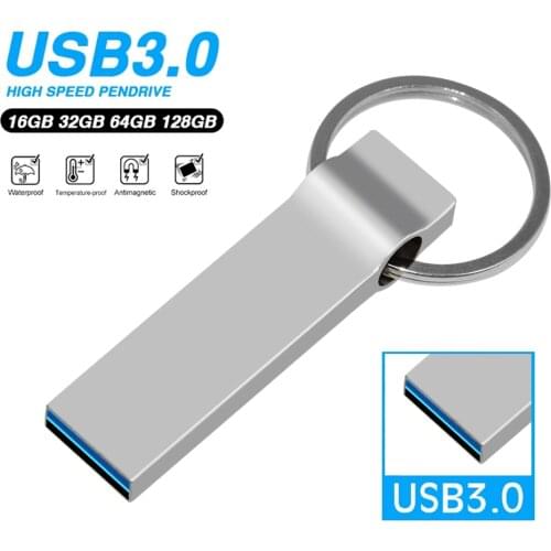 USB 3.0 Flash Drive 128GB 64GB 32GB 16GB 8GB 4GB Metal Pen Drive Pendrive 128 64 32 16 8 GB USB3.0 Flash Memory Cle USB Stick