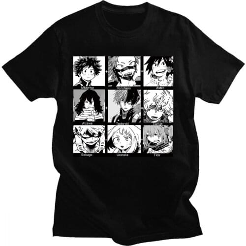 My Hero Academia T Shirt Harajuku Loose Short Sleeve T-shirt Japan Boku No Hero Cartoon T-shirts