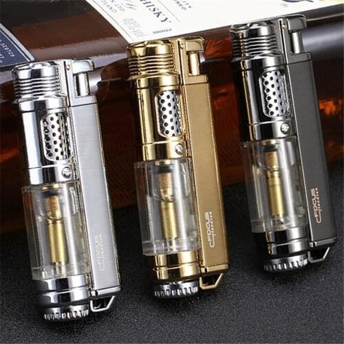 Focus Gas Window Torch Cigar Lighter Jet Butane Metal Turbo Lighter 1300 C Portable Spray Gun Windproof Pipe Gadgets For Men
