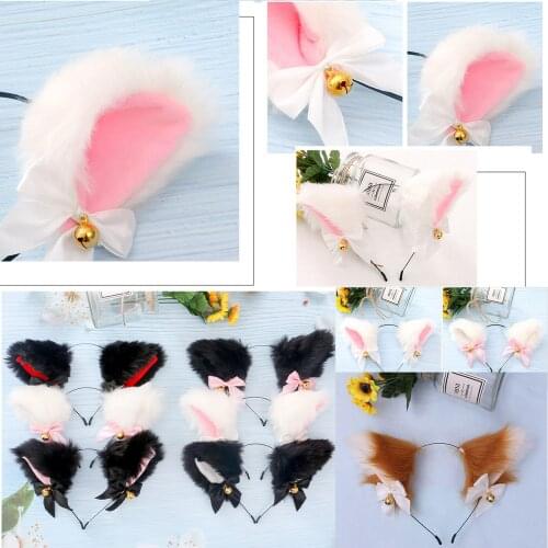 Girl Headwear Plush Furry Cat Fur Ears Cute Kawaii Role Play Accessory Women Girls Anime Cosplay Hair Wear Unique Design