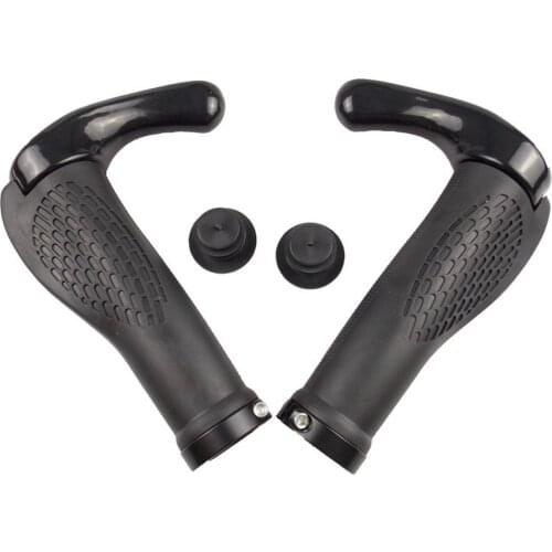 Mountain Bike Bicycle Handlebar Cover Bilaterally Lockable Rubber Non-slip Handlebar Bicycle Horn Grip Bicycle Accessories
