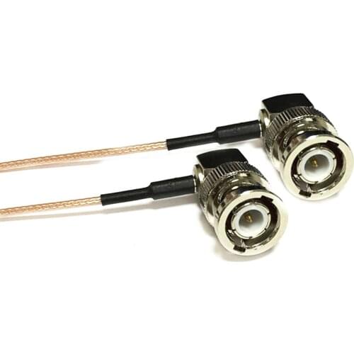 New Modem Coaxial Cable BNC Male Plug Right Angle Switch BNC Male Plug Right Angle RG178 Cable Pigtail 100CM 1M