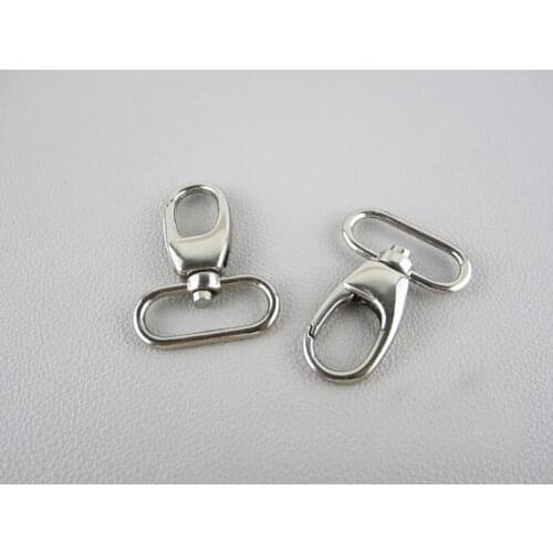 50 pcs 1 1/4 Inch Nickel Swivel Lobster Clasp Belt Hook