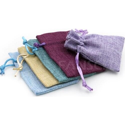 Superior quality 10Pcs/lot 13x18cm Drawstring Burlap Bags Wedding Favors Natural Jute Gift Bags Jewelry Pouches Candy Bag