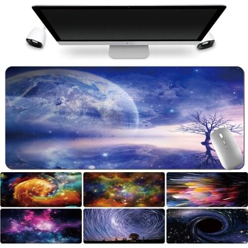 Mouse Pad Gaming Gamer Large Table Mat PU Leather PC Computer Mousepad Space Pattern Series Office Computer Table Mat