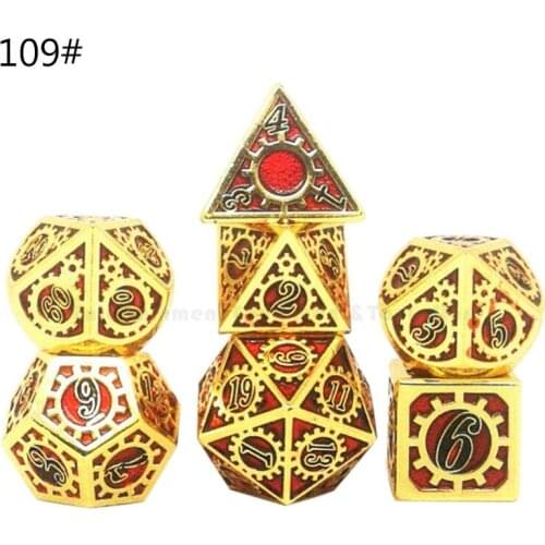 Metal Dice Set Metal Polyhedral Dice Set RPG Role Playing Games Board Game D4 D6 D8 D10 D12 D20