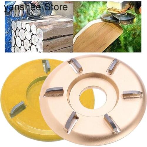 90mm diameter gold-plated rotary brush, wood carving disc, angle grinder, hexagonal blade accessories, 22mm drilling tool