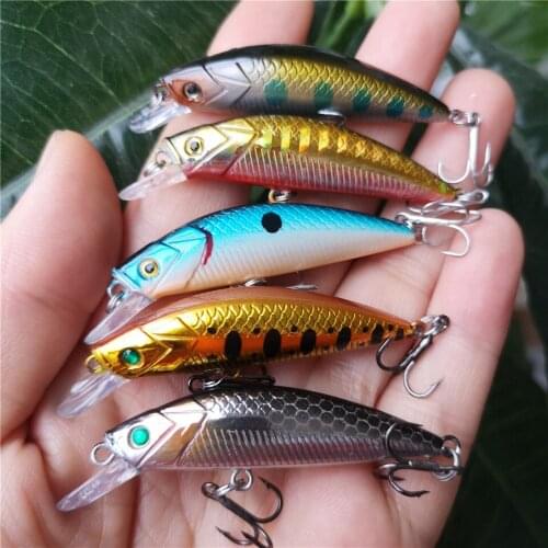 SWOLFY New Minnow 50mm Sinking Floating Mini Wobbler Fishing Lure Artificial Hard Bait Trout Crankbait Fishing Tackle