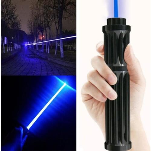 The most powerful blue laser flashlight with high power 450nm 10000m burning laser equipment for hunting, hiking and camping