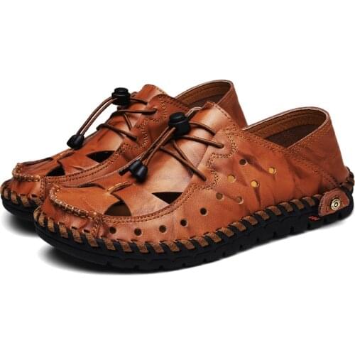 Men Closed Toe Sandals Summer Beach Fashion Shoes Original Non-Slip Water Shoes 2021 New Brand Breathable Designer 38-44 Euro