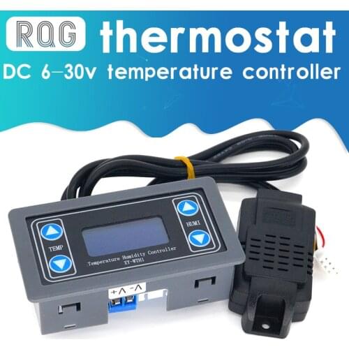 10A Thermostat Digital Temperature Humidity Controller DC 6V-30V Thermal Regulator Thermocouple LCD Display SHT20 Sensor meter