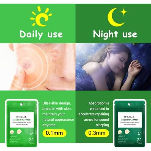 Acne Pimple Patch Stickers Acne Treatment Pimple Remover Tool Blemish Spot Facial Mask Skin Care Waterproo Day use + night use