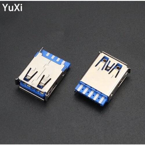 YuXi 10pcs USB 3.0 Female Plug jack AF Type Socket Short Wire Connector Terminal USB3.0 Port Dock Data interface