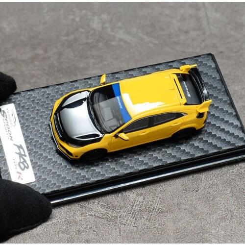 1:64 Honda Civic FK8 Resin Toy Vehicles Toy Car Model High Simulation Miniature Scale Models F Collectible Gift Souvenir Display