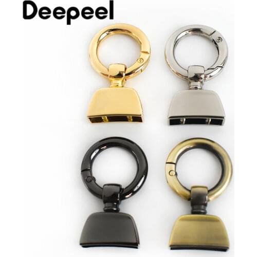 10pcs 20/25mm Spring Ring Keychain Wear Cord Webbing Screw Bell Buckle Decorative Connection Hook Buckles DIY Accessories