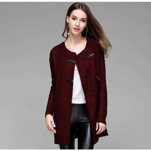 2018, quick sale, new, big size, European and American womens wear knitted cardigan sweater, womens sweater wholesale