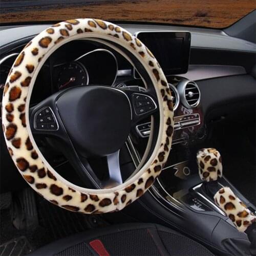37-38cm Steering Wheel Cover 3 Pcs/set Universal Velvet Short Driver-Wheels Car Steering Wheel Covers