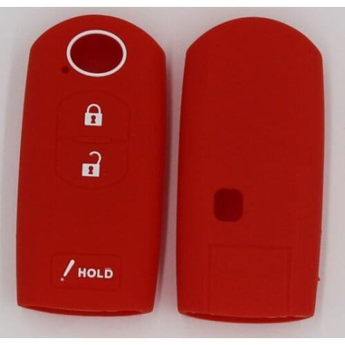 4PC Silicone Rubber Car Key Cover Fob Case fit for MAZDA 3 5 6 Flip Remote Key Case 3 Button NO LOGO