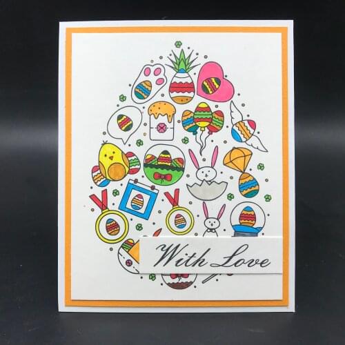 AZSG Happy Easter Background Egg Clear Stamps For DIY Scrapbooking Decorative Card making Crafts Fun Decoration Supplies 10*15cm