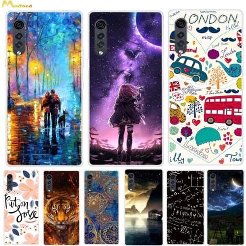 For LG Velvet Case G910EMW Silicone Phone Cover For LG Velvet 5G Cases Cartoon TPU Soft Back Fundas For LG Velvet Case LM-G900EM
