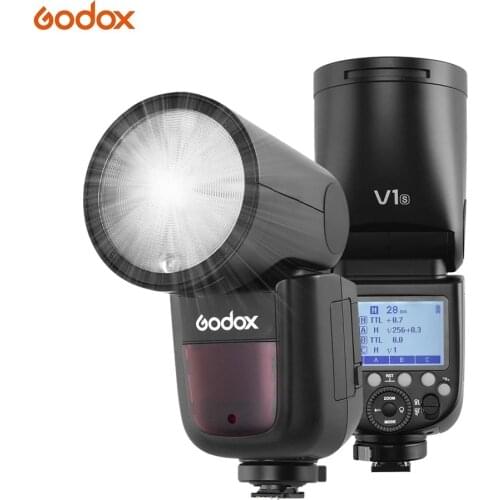 Godox V1S Speedlite Speedlight Round Head Wireless 2.4G Fresnel Zoom For Sony a7RII a7R a58 a99 ILCE6000L Wedding Photography
